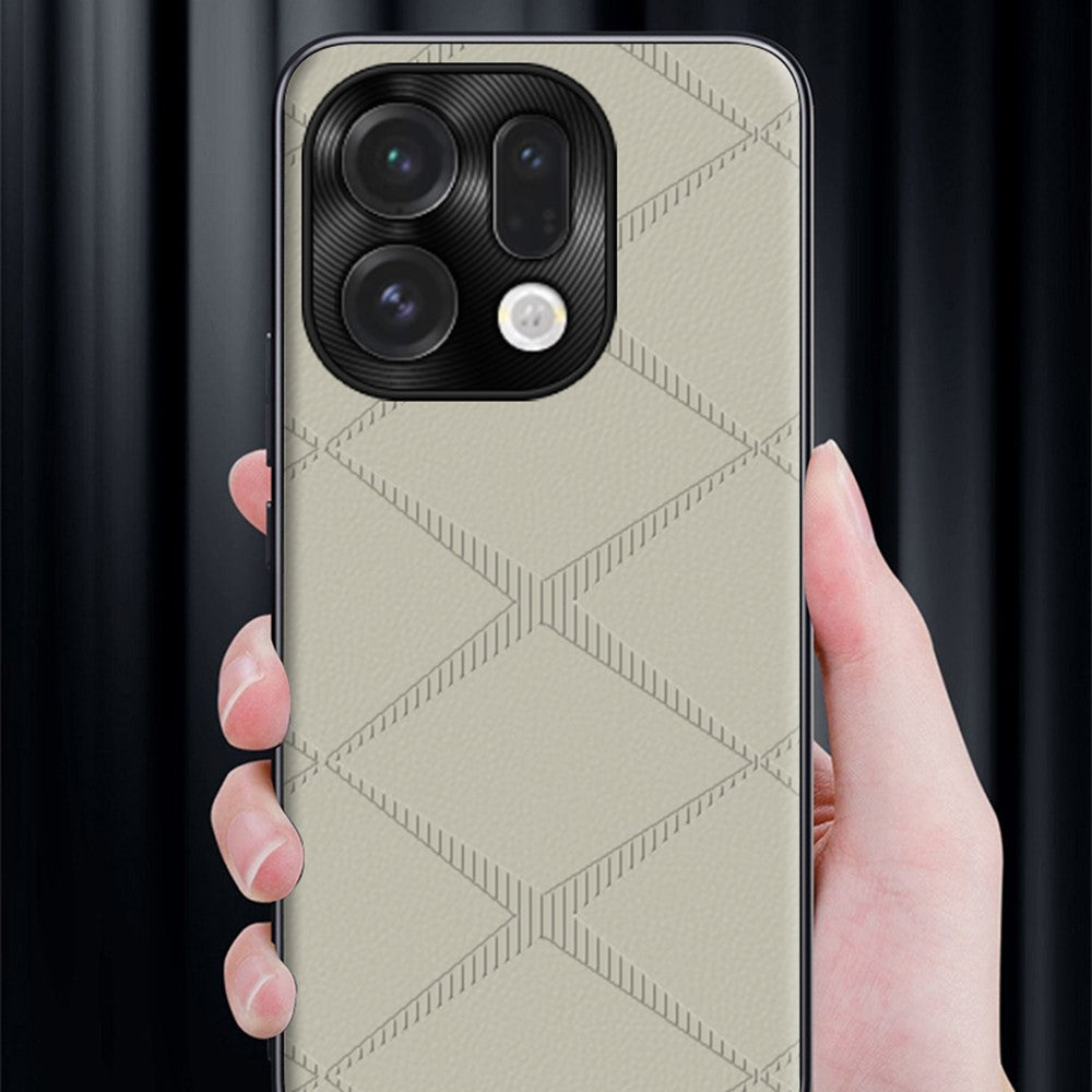 For Oppo Find X9 5G Case X-Patterned TPU PU Leather PC Anti-Drop Phone Cover