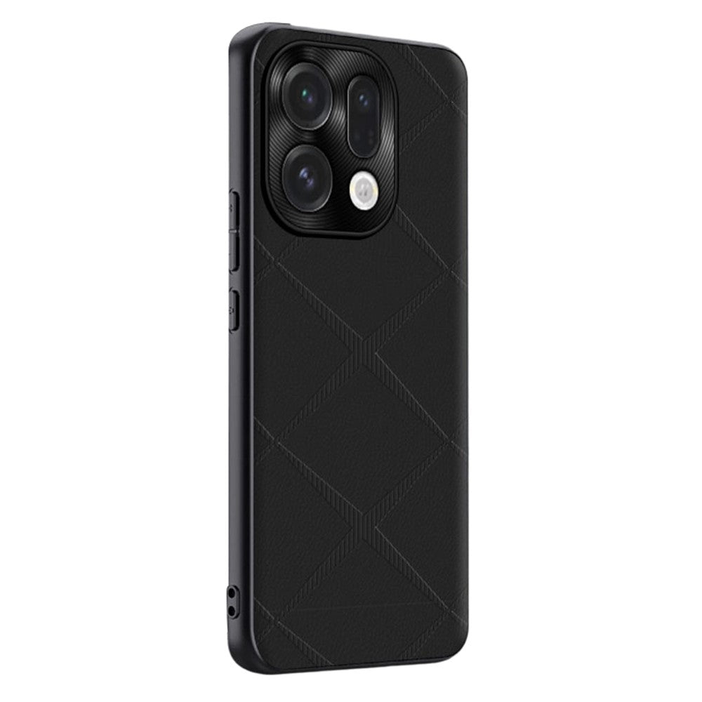 For Oppo Find X9 5G Case X-Patterned TPU PU Leather PC Anti-Drop Phone Cover