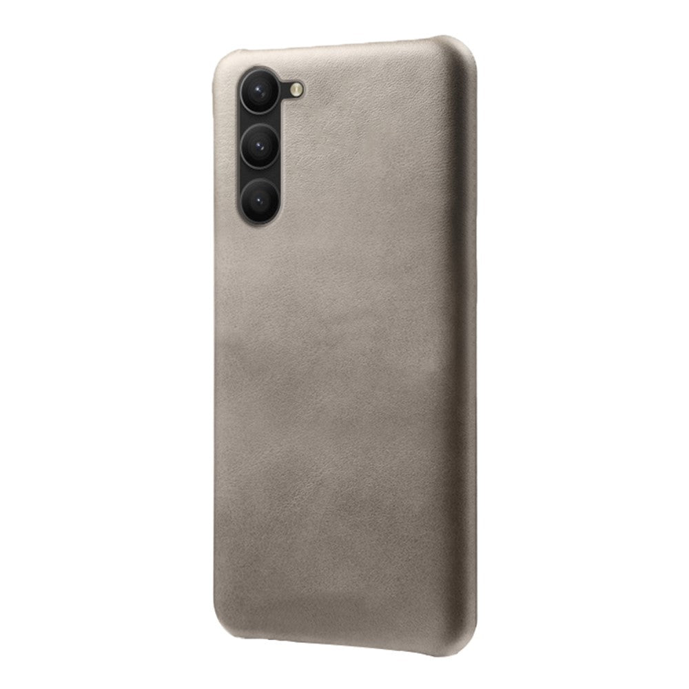 For Samsung Galaxy S23 Anti-scratch Mobile Phone Cover Calf Textured PU Leather Coated PC Protective Phone Case