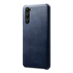 For Samsung Galaxy S23 Anti-scratch Mobile Phone Cover Calf Textured PU Leather Coated PC Protective Phone Case