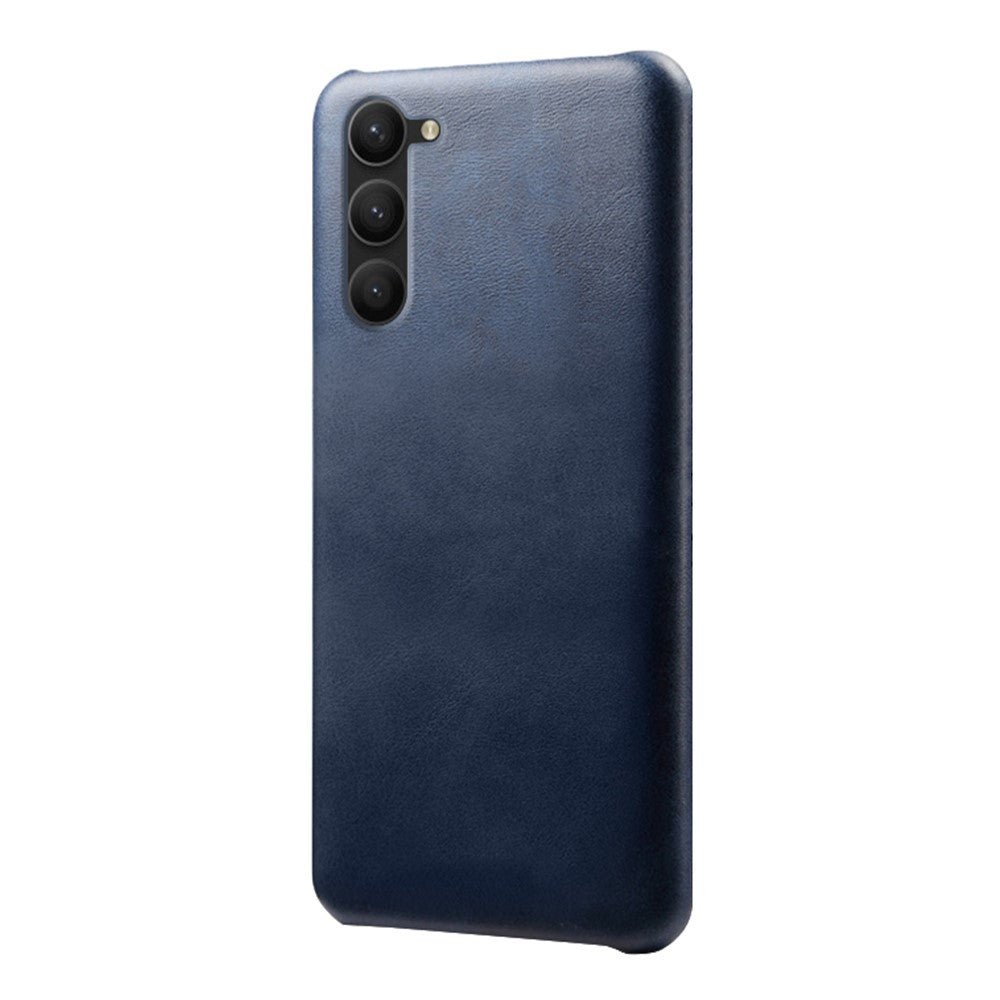 For Samsung Galaxy S23 Anti-scratch Mobile Phone Cover Calf Textured PU Leather Coated PC Protective Phone Case