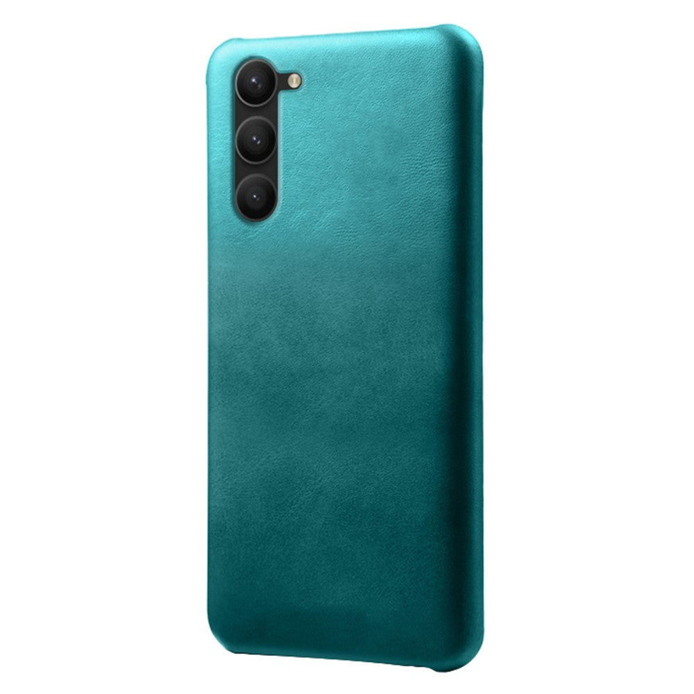 For Samsung Galaxy S23 Anti-scratch Mobile Phone Cover Calf Textured PU Leather Coated PC Protective Phone Case