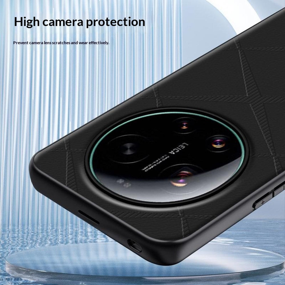 For Xiaomi 17 Ultra 5G Case X-Patterned TPU PU Leather PC Anti-Drop Phone Cover