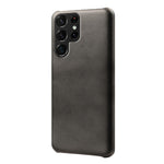 For Samsung Galaxy S23 Ultra  Calf Textured Phone Cover PU Leather Coated PC Anti-fall Cell Phone Case