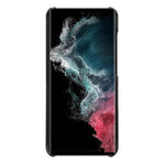 For Samsung Galaxy S23 Ultra  Calf Textured Phone Cover PU Leather Coated PC Anti-fall Cell Phone Case