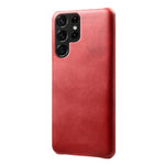 For Samsung Galaxy S23 Ultra  Calf Textured Phone Cover PU Leather Coated PC Anti-fall Cell Phone Case