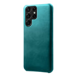For Samsung Galaxy S23 Ultra  Calf Textured Phone Cover PU Leather Coated PC Anti-fall Cell Phone Case