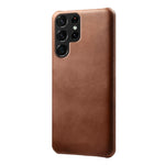 For Samsung Galaxy S23 Ultra  Calf Textured Phone Cover PU Leather Coated PC Anti-fall Cell Phone Case