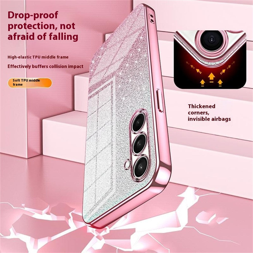 For Samsung Galaxy S26+ Case Electroplating Gradient Glitter TPU Phone Cover