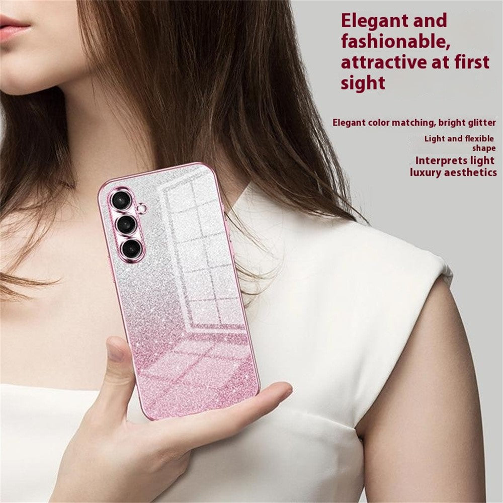 For Samsung Galaxy S26+ Case Electroplating Gradient Glitter TPU Phone Cover