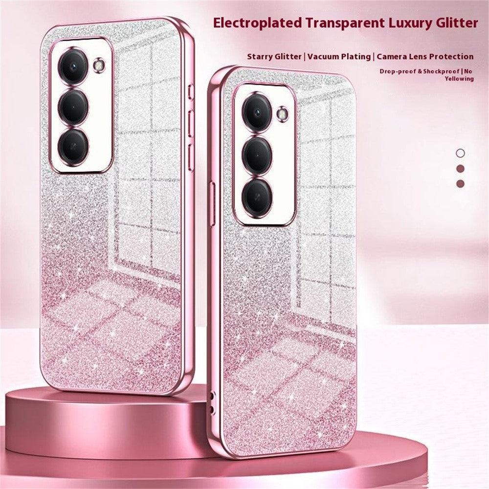 Phone Case For Xiaomi Redmi 15 5G (EU) (171mm)  /  15 4G (EU) (171mm) Electroplating Gradient Glitter TPU Phone Cover
