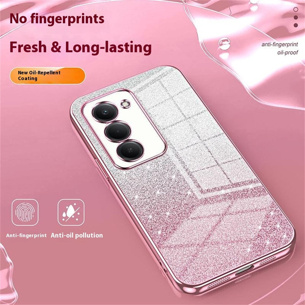 Phone Case For Xiaomi Redmi 15 5G (EU) (171mm)  /  15 4G (EU) (171mm) Electroplating Gradient Glitter TPU Phone Cover