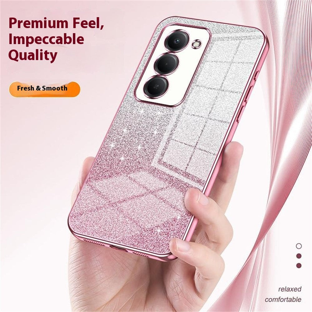 Phone Case For Xiaomi Redmi 15 5G (EU) (171mm)  /  15 4G (EU) (171mm) Electroplating Gradient Glitter TPU Phone Cover