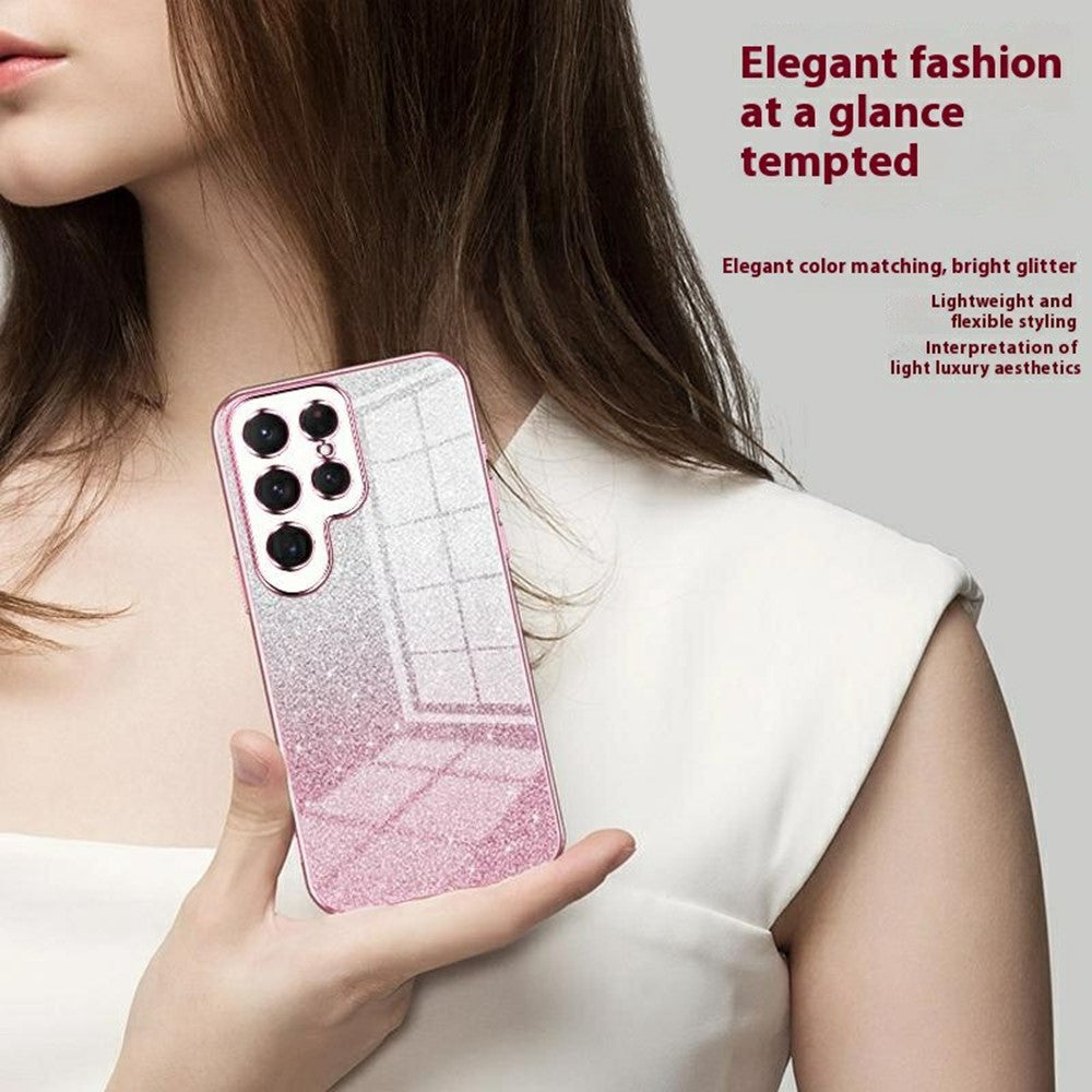 For Samsung Galaxy S26 Ultra Case Electroplating Gradient Glitter TPU Phone Cover