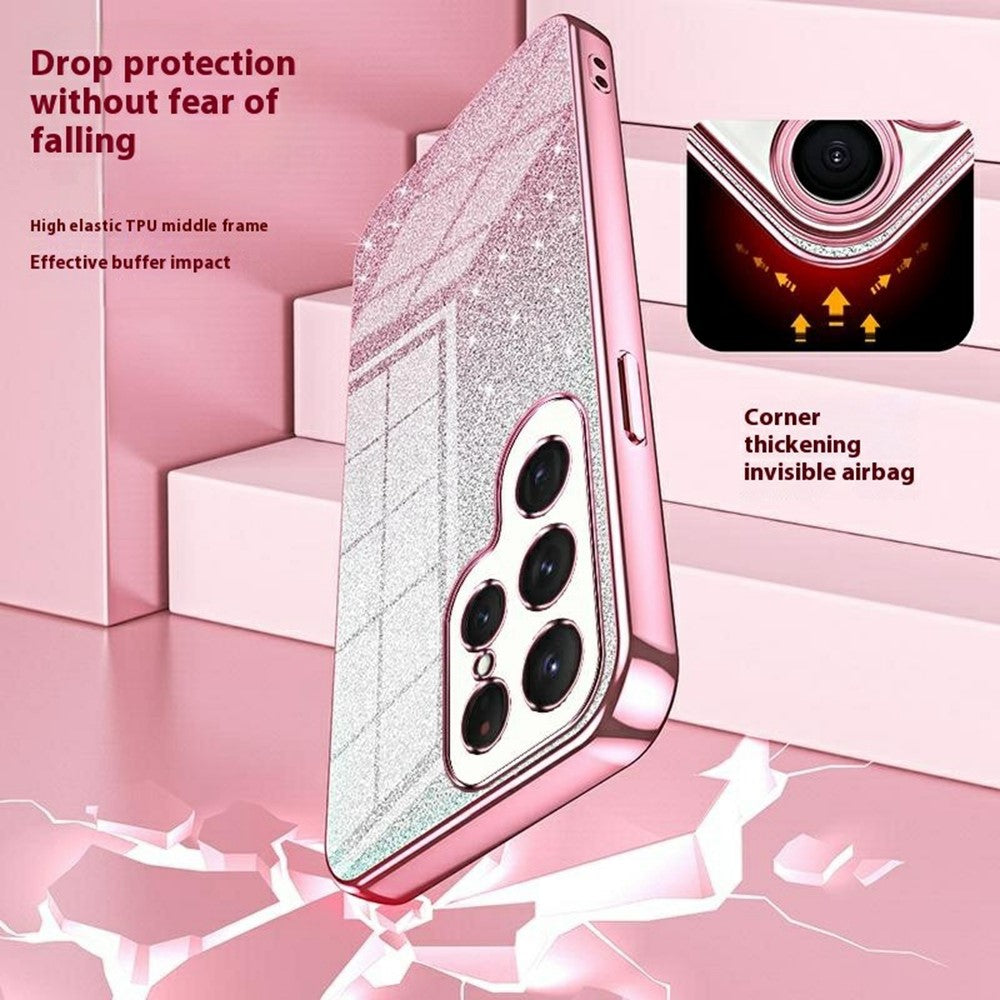 For Samsung Galaxy S26 Ultra Case Electroplating Gradient Glitter TPU Phone Cover