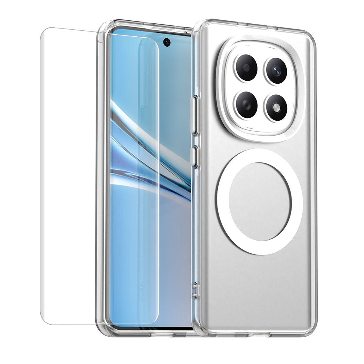 ENKAY HAT PRINCE För Xiaomi Poco M8 Pro 5G / Redmi Note 15 Pro+ 5G (Global) Magnetiskt Skal med Hydrogelfilm PC TPU mobilskal