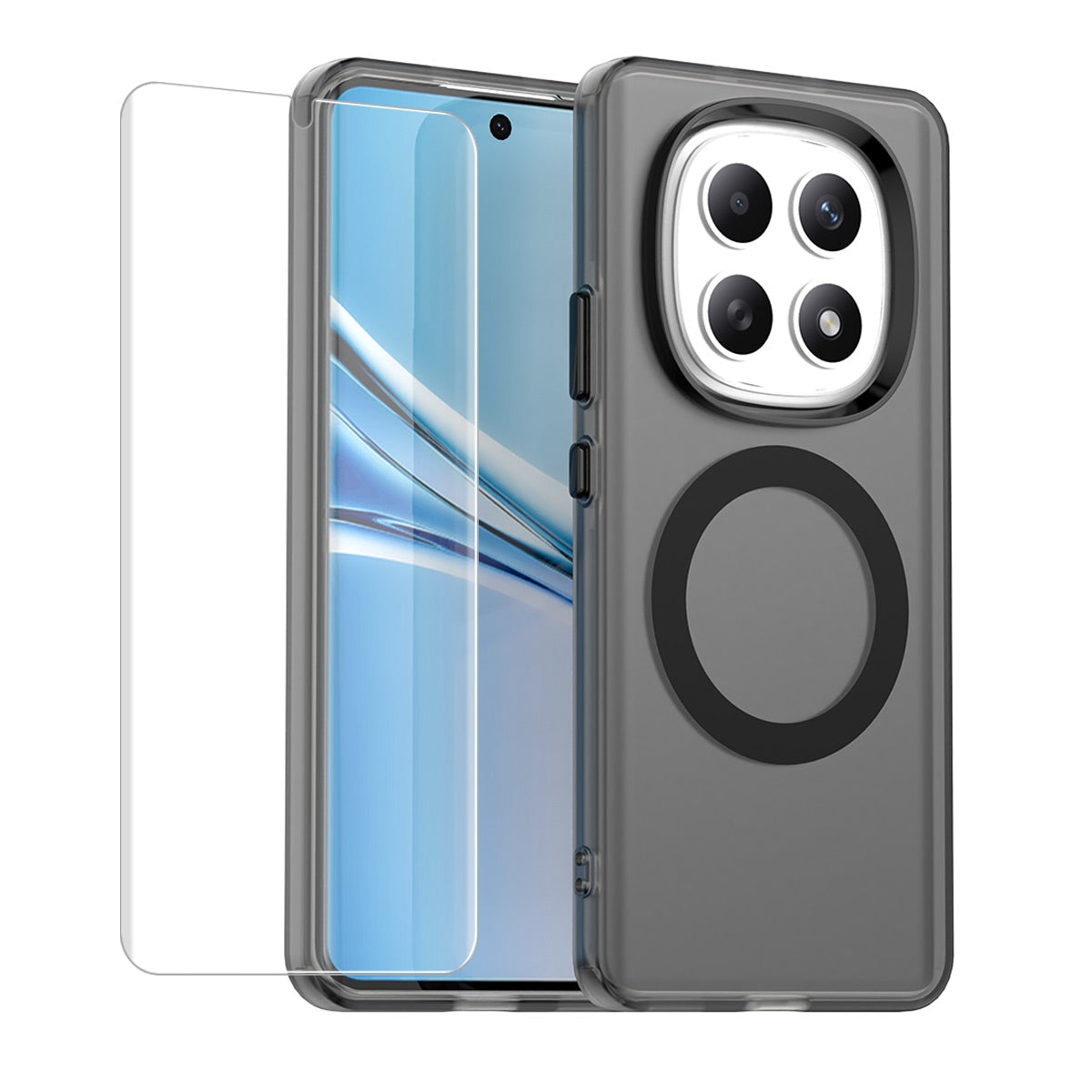 ENKAY HAT PRINCE til Xiaomi Poco M8 Pro 5G / Redmi Note 15 Pro+ 5G (Global), magnetisk cover med hydrogel-film, PC- og TPU-mobilcover