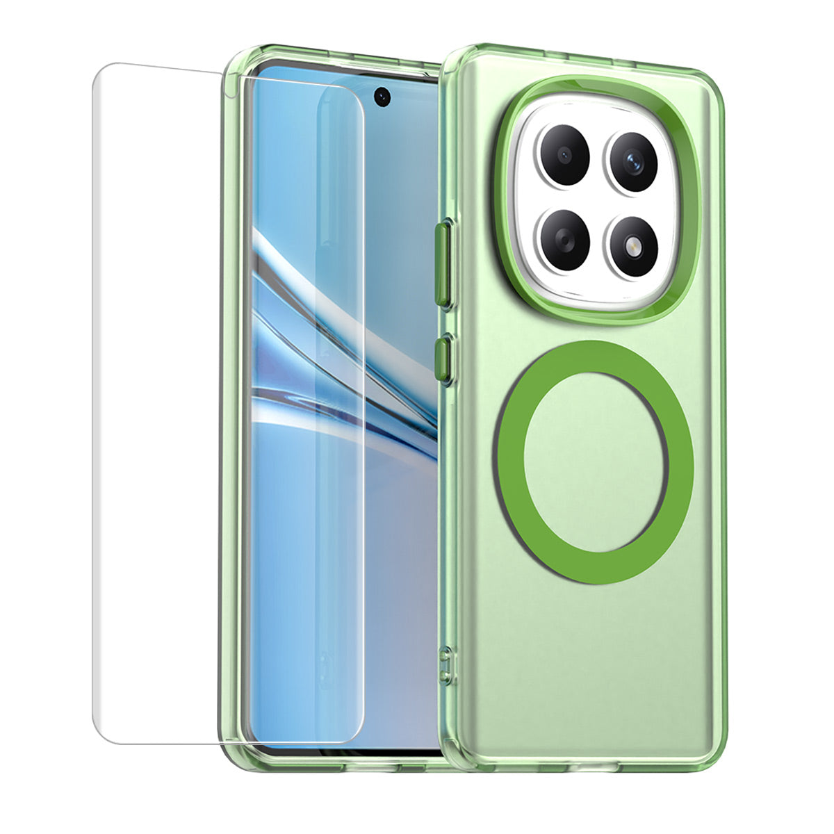 ENKAY HAT PRINCE För Xiaomi Poco M8 Pro 5G / Redmi Note 15 Pro+ 5G (Global) Magnetiskt Skal med Hydrogelfilm PC TPU mobilskal