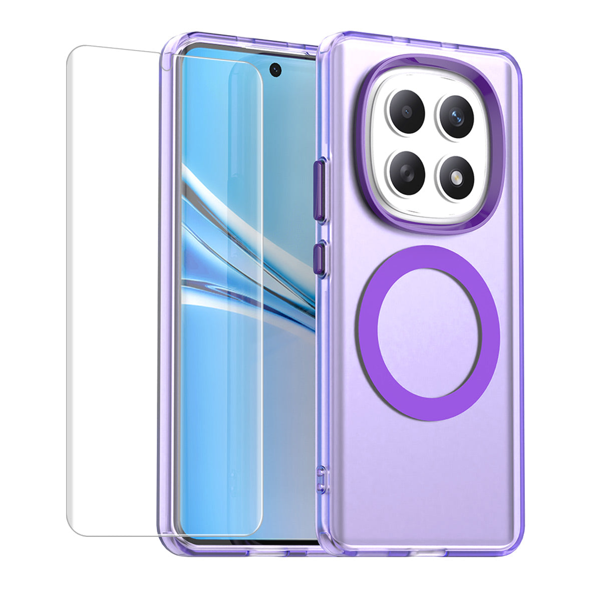 ENKAY HAT PRINCE För Xiaomi Poco M8 Pro 5G / Redmi Note 15 Pro+ 5G (Global) Magnetiskt Skal med Hydrogelfilm PC TPU mobilskal