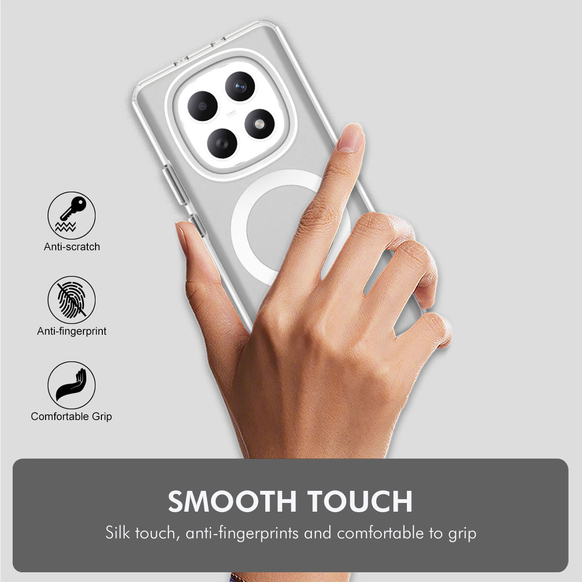 ENKAY HAT PRINCE För Xiaomi Poco M8 5G / Redmi Note 15 5G (Global) / 15 4G (Global) Magnetiskt Skal med Hydrogelfilm PC TPU mobilskal