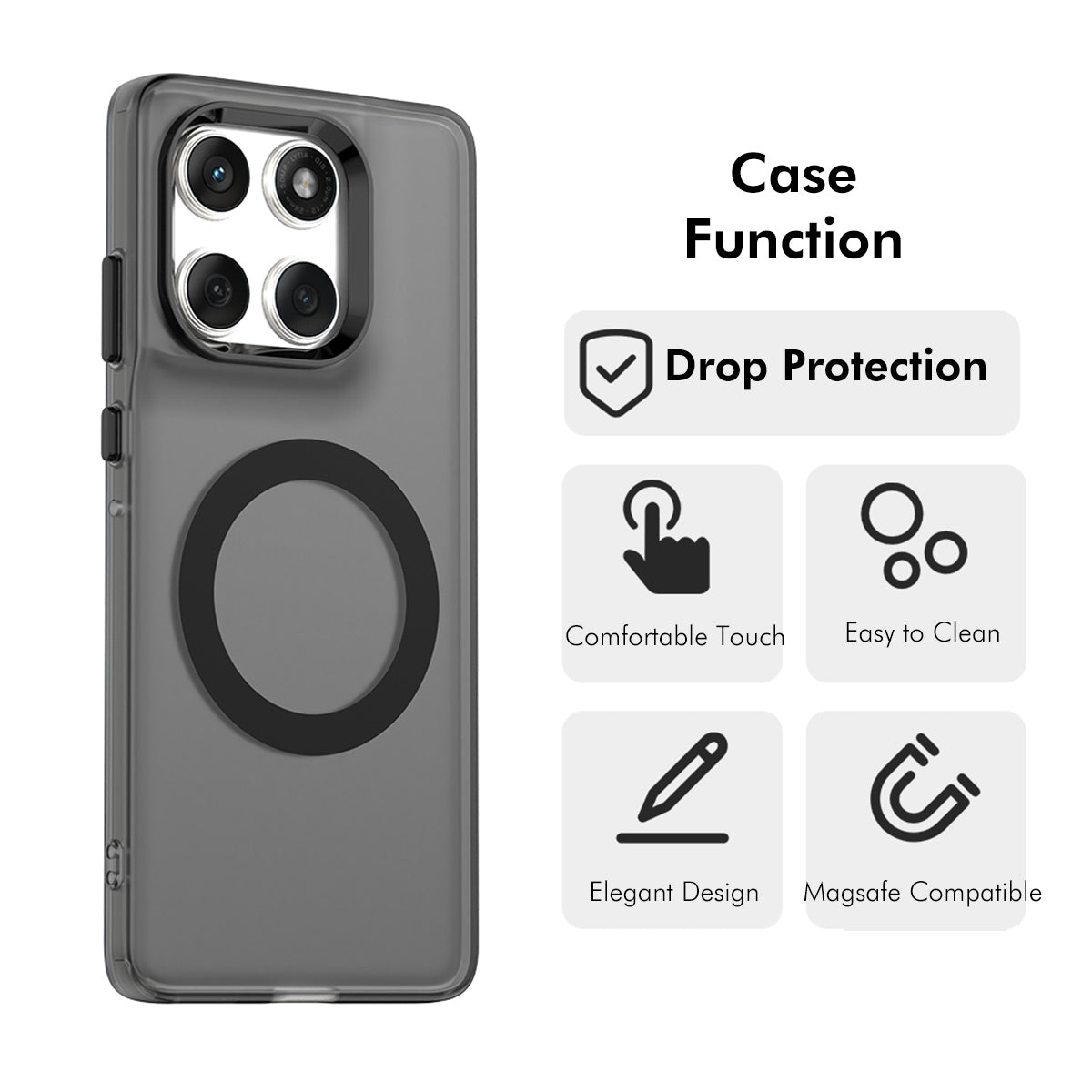 ENKAY HAT PRINCE For Motorola Edge 60 Pro 5G  Magnetic Case with Hydrogel Film PC TPU Phone Cover