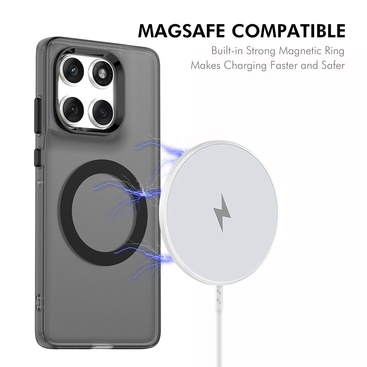 ENKAY HAT PRINCE For Motorola Edge 60 Pro 5G  Magnetic Case with Hydrogel Film PC TPU Phone Cover