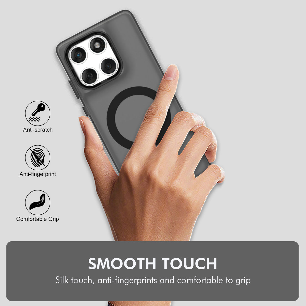 ENKAY HAT PRINCE For Motorola Edge 60 Pro 5G  Magnetic Case with Hydrogel Film PC TPU Phone Cover