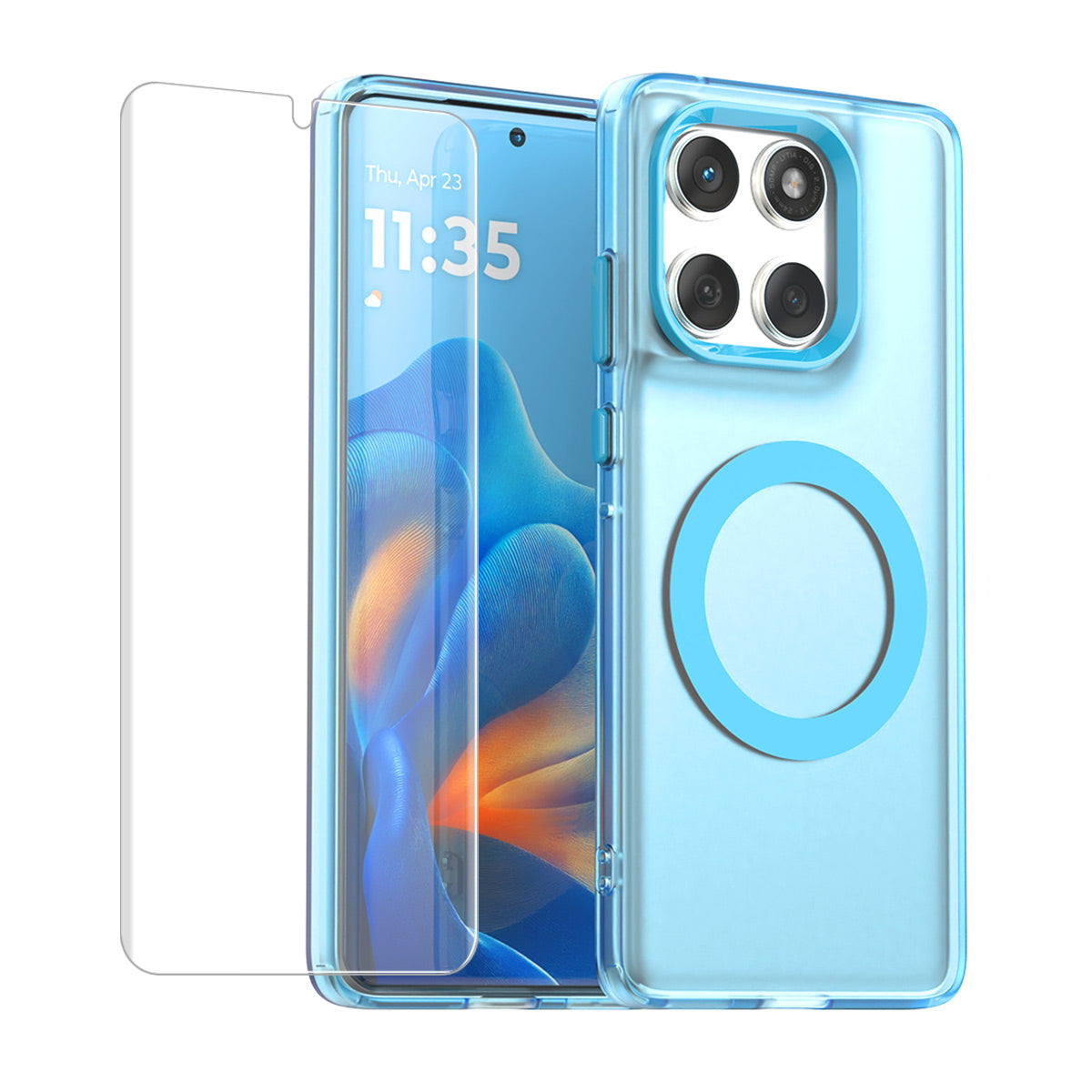 ENKAY HAT PRINCE For Motorola Edge 60 Pro 5G  Magnetic Case with Hydrogel Film PC TPU Phone Cover