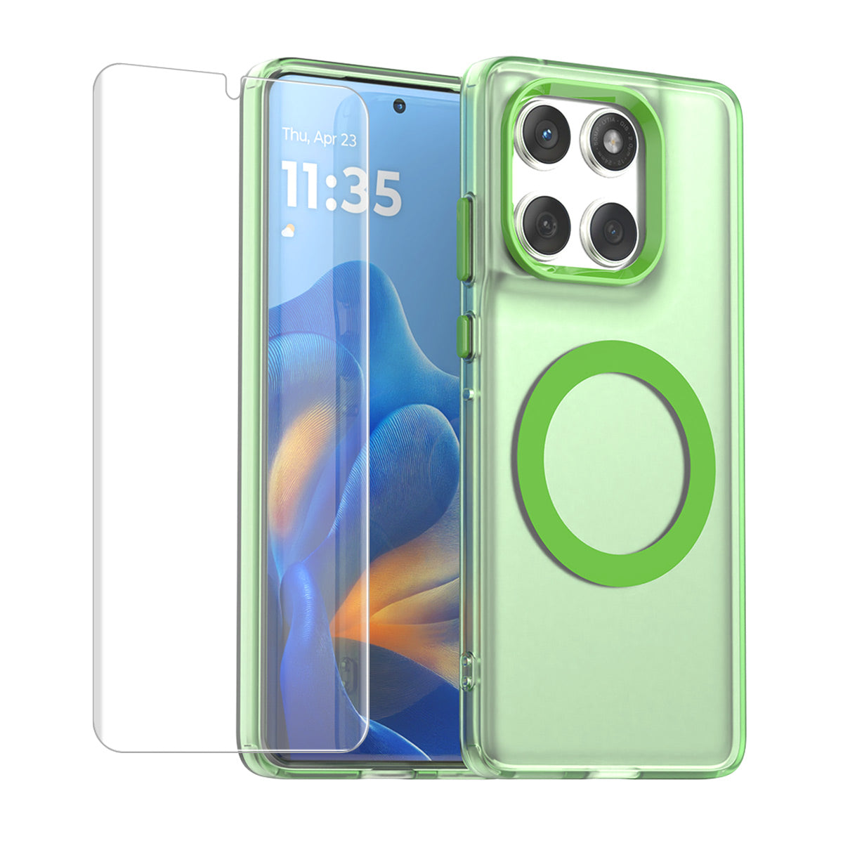 ENKAY HAT PRINCE For Motorola Edge 60 Pro 5G  Magnetic Case with Hydrogel Film PC TPU Phone Cover