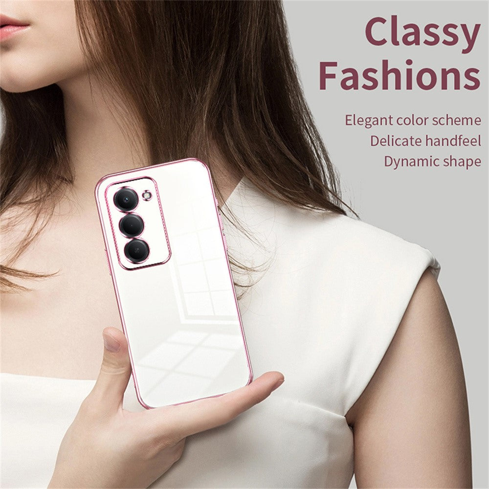 Phone Case For Xiaomi Redmi 15 5G (EU) (171mm)  /  15 4G (EU) (171mm) Electroplating Frame Soft TPU Phone Cover