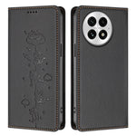 For OnePlus 13 Case RFID Blocking Wallet Stand Imprinted Cat Pattern Leather Phone Cover