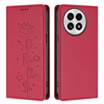 For OnePlus 13 Case RFID Blocking Wallet Stand Imprinted Cat Pattern Leather Phone Cover