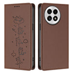 For OnePlus 13 Case RFID Blocking Wallet Stand Imprinted Cat Pattern Leather Phone Cover