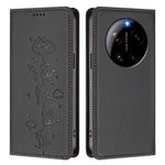 For Xiaomi 17 Ultra 5G Case RFID Blocking Wallet Stand Imprinted Cat Pattern Leather Phone Cover