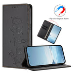 For Xiaomi 17 Ultra 5G Case RFID Blocking Wallet Stand Imprinted Cat Pattern Leather Phone Cover