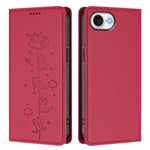 For iPhone 17th / 16th Case RFID Blocking Wallet Stand Imprinted Cat Pattern Leather Phone Cover