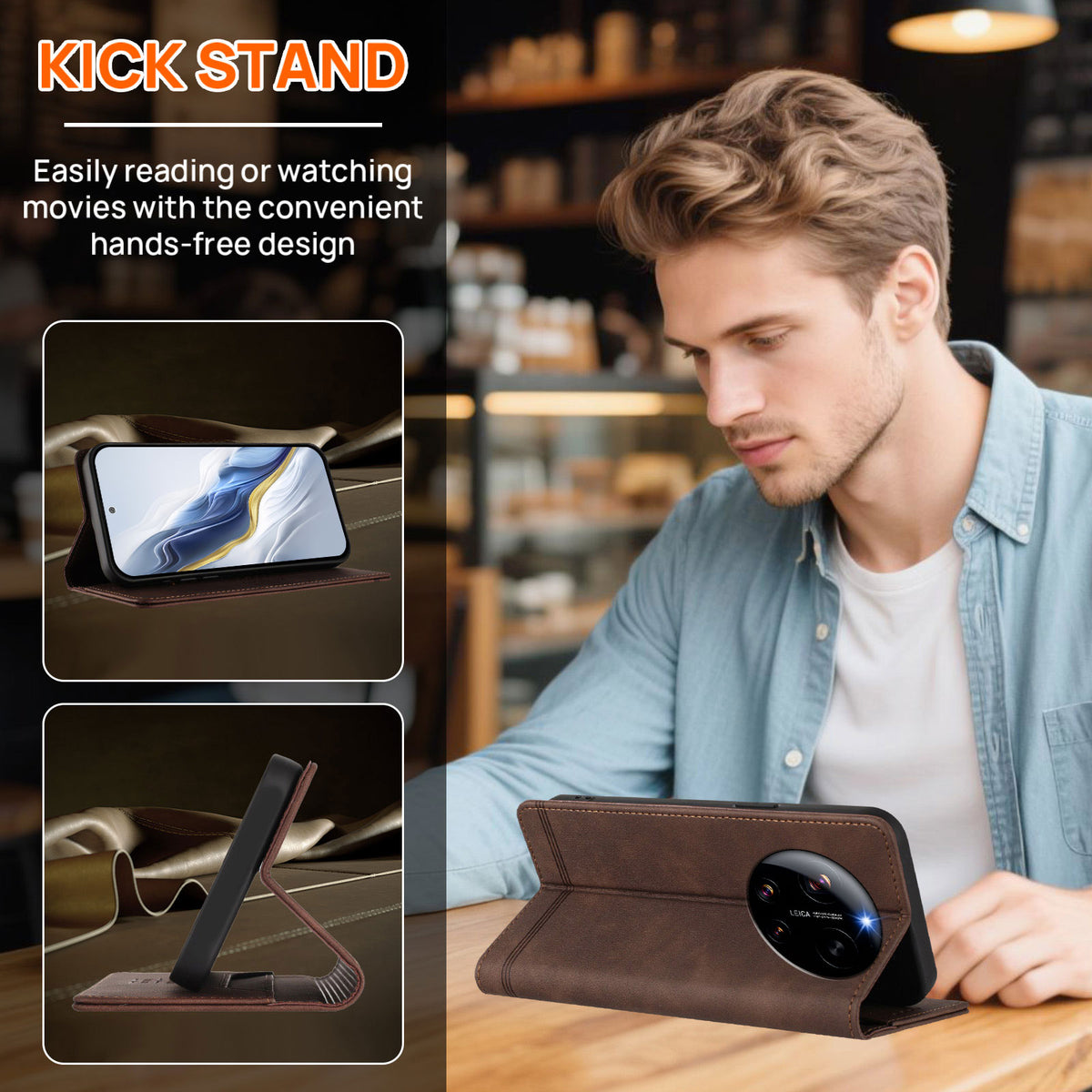 For Xiaomi 17 Ultra 5G Case RINACASIS RC23 RFID Blocking Wallet Stand PU Leather Phone Cover