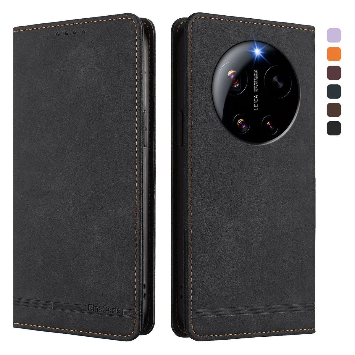 For Xiaomi 17 Ultra 5G Case RINACASIS RC23 RFID Blocking Wallet Stand PU Leather Phone Cover