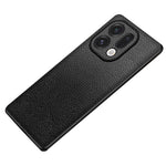 For Oppo Find X9 5G Case Litchi Texture PU Leather Coated PC + TPU Protective Phone Back Cover