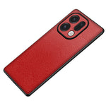 For Oppo Find X9 5G Case Litchi Texture PU Leather Coated PC + TPU Protective Phone Back Cover
