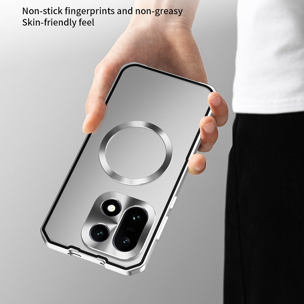 OnePlus 15 5G Magnetiskt Skal Hårt PC Metallram Frostat mobil Baksida