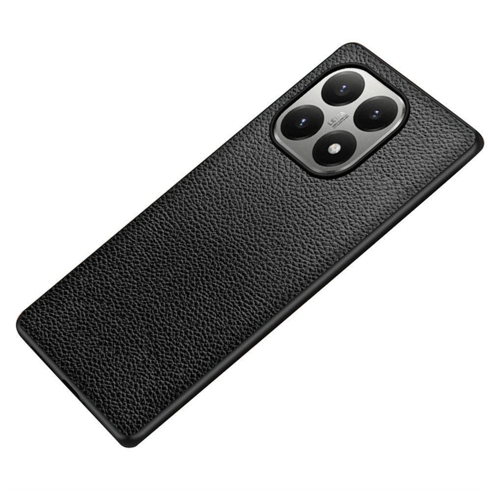 For Xiaomi 15T Case Litchi Texture PU Leather Coated PC + TPU Protective Phone Back Cover