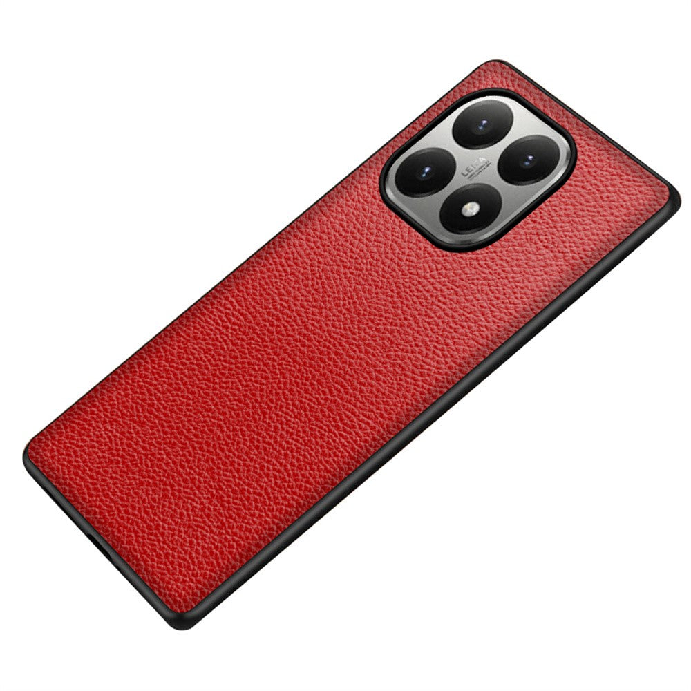 For Xiaomi 15T Case Litchi Texture PU Leather Coated PC + TPU Protective Phone Back Cover