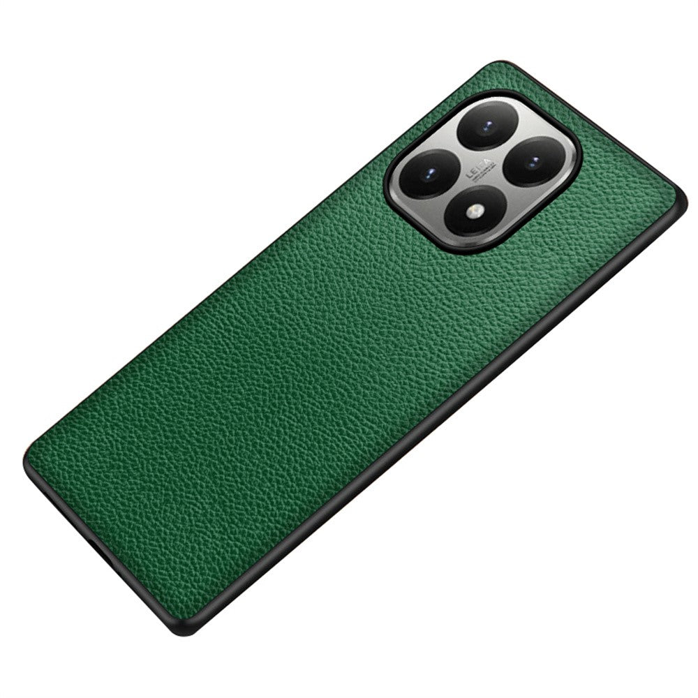 For Xiaomi 15T Case Litchi Texture PU Leather Coated PC + TPU Protective Phone Back Cover