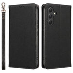 Til Samsung Galaxy A37 5G Etui Magnetisk Litchi Tekstur Pung Læder Telefoncover med Håndrem