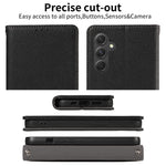 Til Samsung Galaxy A37 5G Etui Magnetisk Litchi Tekstur Pung Læder Telefoncover med Håndrem