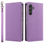 Til Samsung Galaxy A37 5G Etui Magnetisk Litchi Tekstur Pung Læder Telefoncover med Håndrem