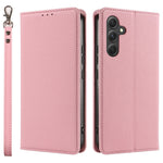 Til Samsung Galaxy A37 5G Etui Magnetisk Litchi Tekstur Pung Læder Telefoncover med Håndrem