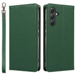 Til Samsung Galaxy A37 5G Etui Magnetisk Litchi Tekstur Pung Læder Telefoncover med Håndrem