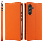 Til Samsung Galaxy A37 5G Etui Magnetisk Litchi Tekstur Pung Læder Telefoncover med Håndrem